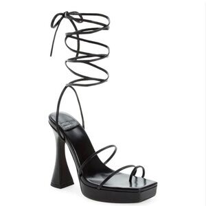 Jeffrey Campbell lace up black heel
